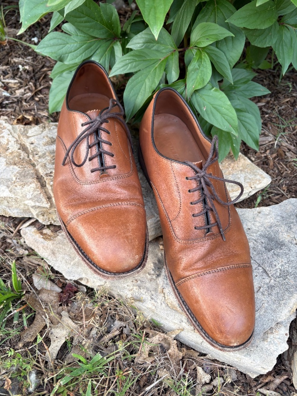 Peter Huber Brown Leather Cap Toe Lace-Up Men’s Oxford Sz 10D